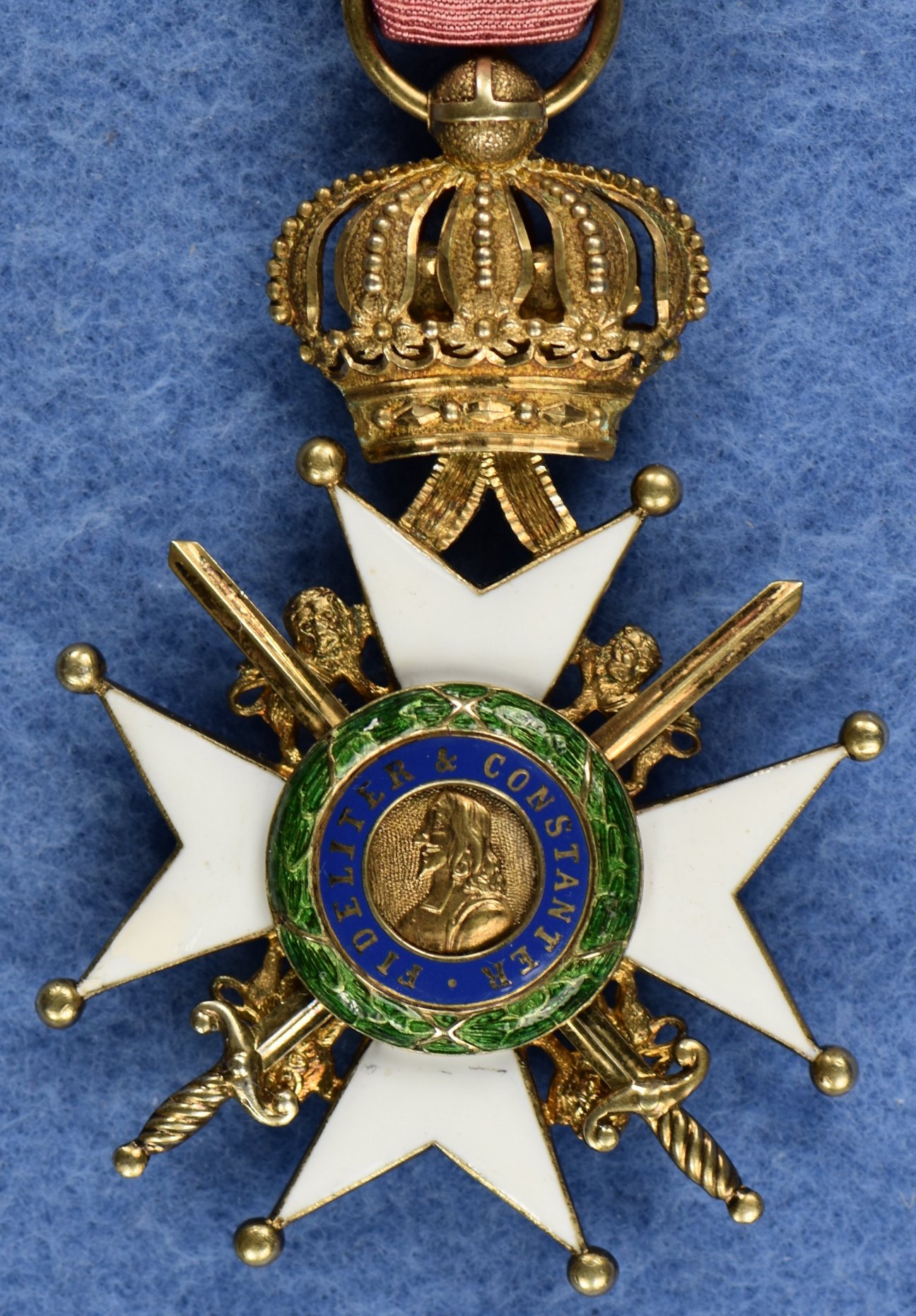 Saxony - Order Of Ernestine - Knight 1st Class w/Swords - Gold